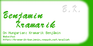 benjamin kramarik business card